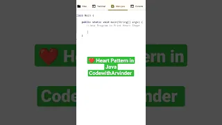 Heart Pattern in java Print Heart Shape in java