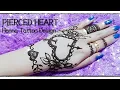 PIERCED HEART TATTOO LOVE STRUCK ARROW STABBED HEART TATTOO HENNA DESIGN SATISFYING