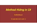 Method Hiding in C