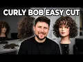 French Bob For Curly Hair Easy Cutting Technique