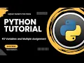 Variables and Multiple Assignment Python Tutorial lecture aajhub