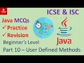 Part 10 - User Defined Methods in Java