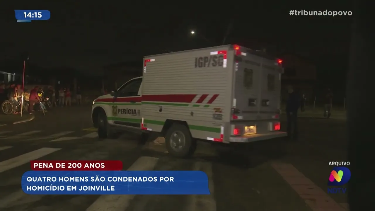 Pena de 200 anos: quatro homens são condenados por homicídio em Joinville