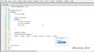 84 Nested Classes or Inner classes in CPP