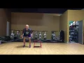 Box jump down to stabilization - side