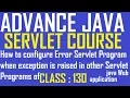 130 How to configure Error Servlet when exception is raised in other Servlet programs of Java web ap
