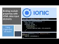IONIC Binding module properties with HTML data input elements