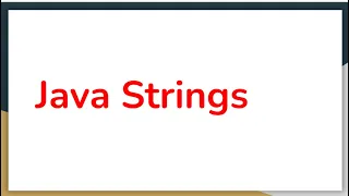 Java Strings Part 1