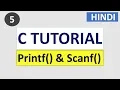 Printf and scanf function C Programming tutorial in HINDI
