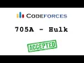 Codeforces 705A - Hulk solution Bangla Cpp language
