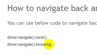 How to navigate back and forward in Selenium