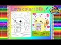 pokemon PIKACHU coloring kids coloring and painting learn colors COLORING page