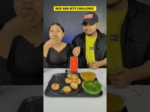 Dice And Bite Golgappa Challenge with Sister | Panipuri | Fuchka Eating #shorts #foodchallenge
