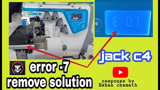 Jack C4 Overlock Machine Of Error 7 Remove 