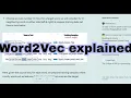 Understanding Word2Vec word embedding generation in NLP
