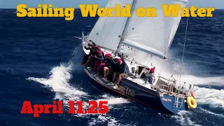 WoW April11 25Mast climb on mini yacht, BVI Finish/Mount Gay Day, Princess Sofia Winners, Mel-Osaka