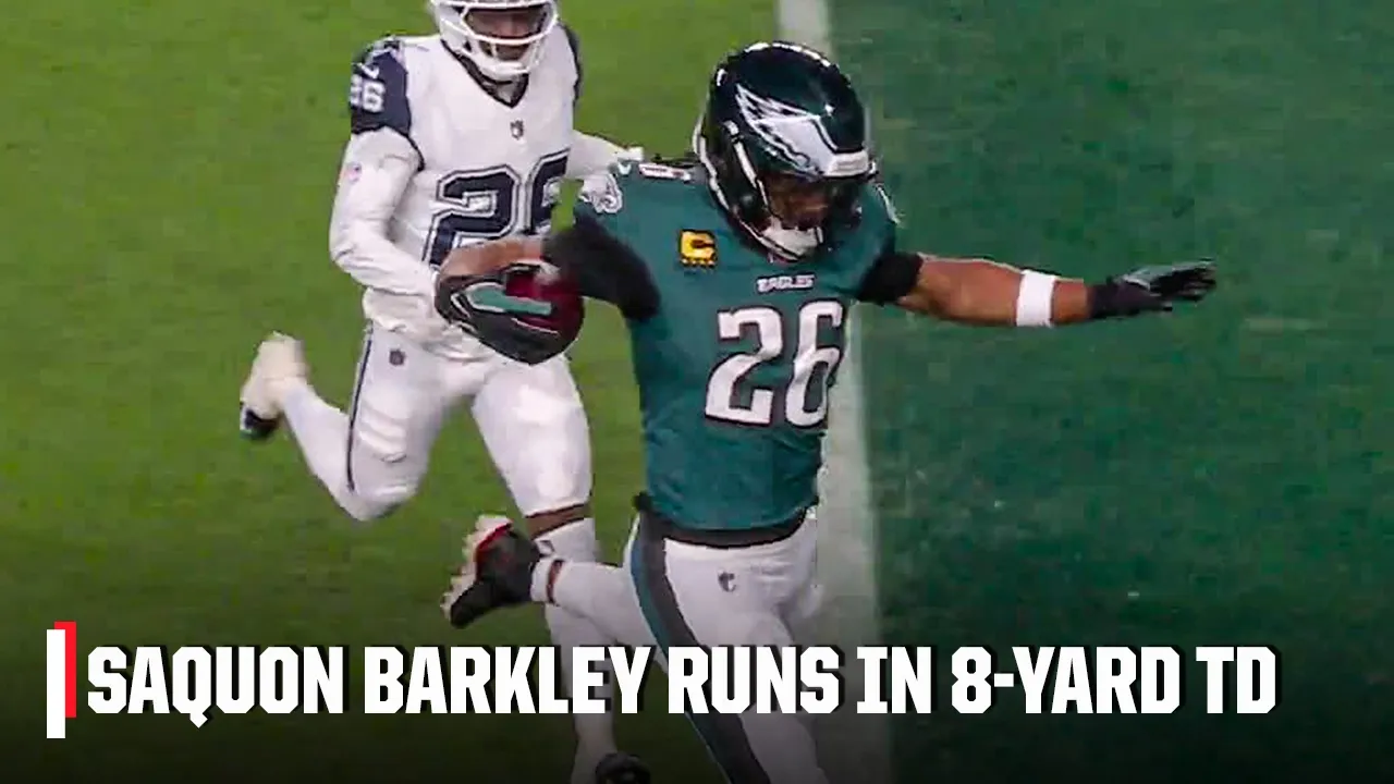 SAQUON IS BACK 🔥 Barkley runs in early TD for Eagles on MNF | NFL on ESPN