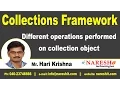 Different operations performed on collection object Core Java Tutorial Mr Hari Krishna