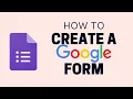How to Create Google Form Google Forms Complete Tutorial 2020