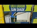 Costco Outdoor Sun Shade 8 x8 Hand operated sun screen 49