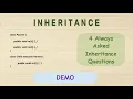 4 Important Questions in INHERITANCE Coding scenario OOPS concepts TechStackJava
