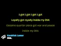 Kendrick Lamar - DNA. (Karaoke Version)