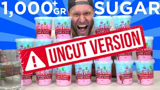 CRAZY Cotton Candy Chug Challenge (1,000+ Grams of Sugar) | UNCUT VERSION