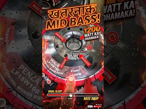 PENZA 1200W LF15W100 Mid Bass Test 🔥 | ऐसा खतरनाक रिस्पॉन्स नहीं देखा होगा! 💥#PenzaAudio #Penza1200W