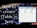 How to create JTable in Java in NetBeans Java Swing
