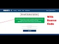 With Source Code How to Make Email Subscription Page In PHP 2020