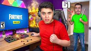 دخلت الى سيت اب اخي الصغير وسرقت كل شي عنده 🔥😈 !! Fortnite