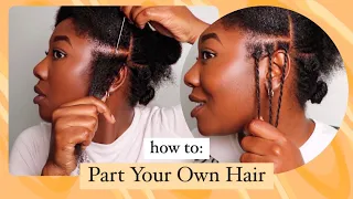 Download How To: Part Your OWN HAIR detailed (small size) | Lolade Fashola MP3