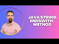 Java String endsWith Method - Check String Ending with Examples