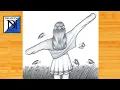 Download Lagu How to draw a Girl with Butterflies -Drawing tutorial || Pencil sketch for beginner || Girl drawing