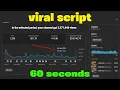 How I Create Viral Faceless YouTube Scripts in 60 Seconds Copy This