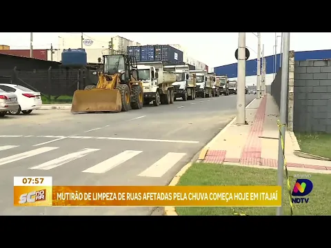 Mutirão de limpeza de ruas afetadas pela chuva começa nesta segunda-feira em Itajaí