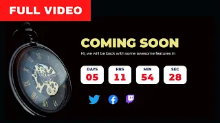 FULL Design A Responsive Coming Soon Page Using HTML CSS JavaScript