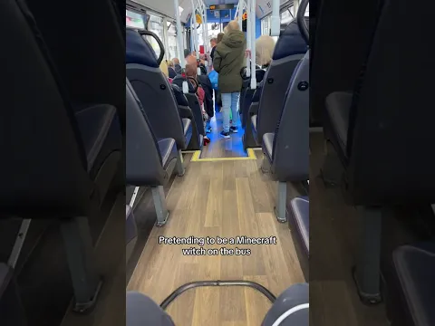 Woman Pretends to be a Minecraft Witch on Public Bus
