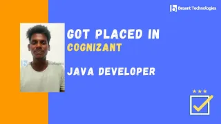 Success story of Fresher Student Mr.Elavarasan who Got Placed in Cognizant