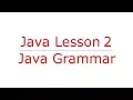 Lesson 2 - Java Syntax