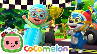JJ Goes Racing! Will He Beat Wally? 🏁| Animal Time | CoComelon Nursery Rhymes & Kids Songs