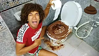 مقلب الحمام مليان كاكا فى ابويا و اخويا كنت هترمى برا البيت 