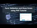Form Validation and Show Errors using PHP Tutorial DEMO