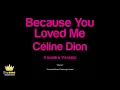 Céline Dion - Because You Loved Me (Karaoke Version)