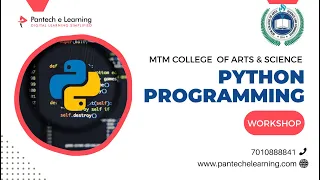 Python Programming MTM COLLEGE OF ARTS SCIENCE AND COMMERCE Pantech eLearning