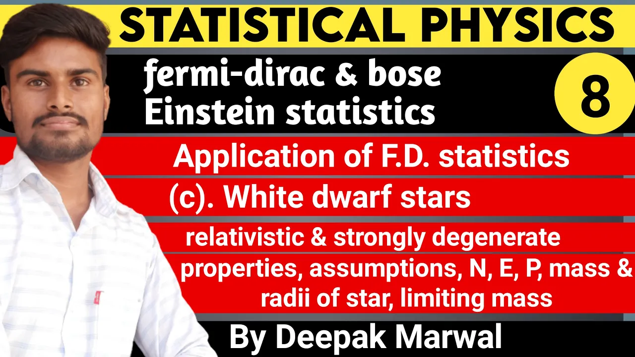 White dwarf stars | mass radii relation | limiting mass | application of fermi dirac statistics
