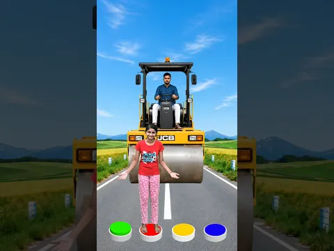 I jump on button to Tractor, Jcb, Roller & Alien - Funny vfx magic
