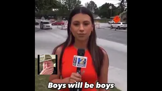 Attractive Reporter Tries to Go Live But Drivers Can t Stop Honking