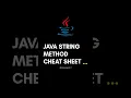 Java String Methods Cheat Sheet - Quick Guide for Beginners