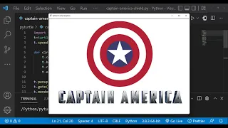 How to Draw Captain America Shield Using Python Turtle Captain America Chris Evans Learnonpy
